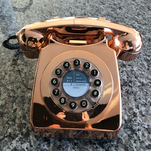 CB2 Other Cb2 Retro Landline Phone Copper Poshmark